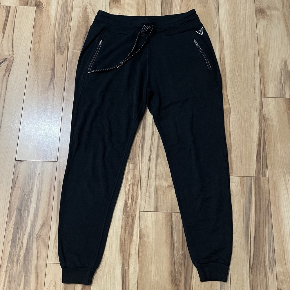 KORSA Road Runners Womens Sz L Lightweight Jogger Black Reflective Pockets